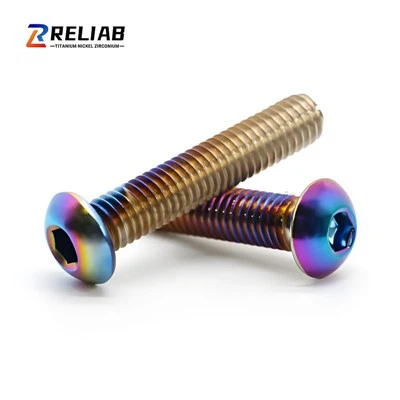 양극 처리된 ISO 7380 버튼 헤드 티타늄 볼트