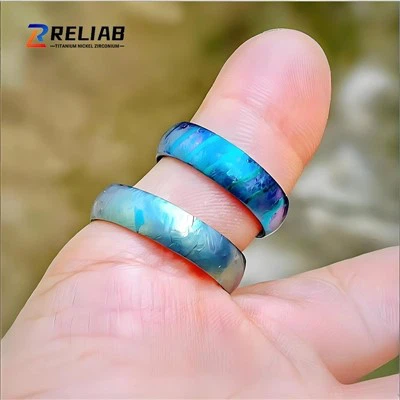 티타늄 다마스커스 웨딩 밴드